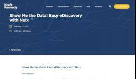 
							         Show Me the Data! Easy eDiscovery with Nuix - - Kraft Kennedy								  
							    