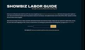 
							         Showbiz Labor Guide: homepage								  
							    