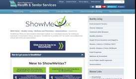 
							         ShowMeVax | Immunizations | Health & Senior Services								  
							    