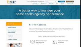 
							         SHP for Home Health Agencies: Data to Track & Improve Quality								  
							    