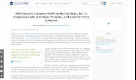 
							         SHPS Unveils Carewise Health as Unified Brand for Its Integrated ...								  
							    