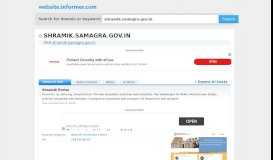 
							         shramik.samagra.gov.in at WI. Shramik Portal - Website Informer								  
							    