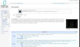 
							         Shredder - Portal Wiki								  
							    
