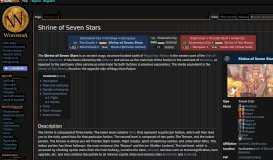 
							         Shrine of Seven Stars - Wowpedia - Your wiki guide to the World of ...								  
							    