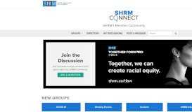 
							         SHRM Connect: Home								  
							    