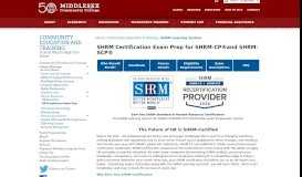 
							         SHRM Learning System - Middlesex Community College								  
							    