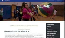 
							         Shumate Middle - Gibraltar School District								  
							    