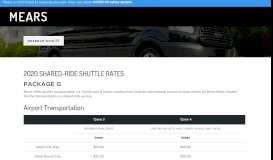 
							         Shuttle Rates - Mears Transportation								  
							    