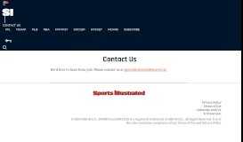 
							         SI Contact Form| SI.com - Sports Illustrated								  
							    