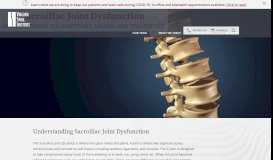 
							         SI Joint Dysfunction Treatment | Chronic SI Joint Pain								  
							    