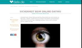 
							         Sicherheit beim Online-Dating - date.de								  
							    