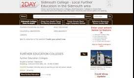 
							         Sidmouth College - ADULT EDUCATION around Sidmouth								  
							    