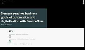 
							         Siemens – Customer Stories – ServiceNow								  
							    