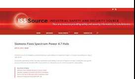 
							         Siemens Fixes Spectrum Power 4.7 Hole « isssource.com								  
							    