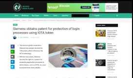 
							         Siemens obtains patent for protection of login processes using ...								  
							    