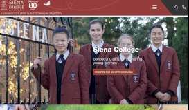 
							         Siena College | Catholic Girls School Camberwell								  
							    