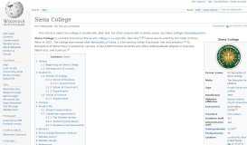 
							         Siena College - Wikipedia								  
							    