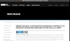 
							         Sierra Nevada Corporation Awarded Contract to Develop Lifesaving ...								  
							    