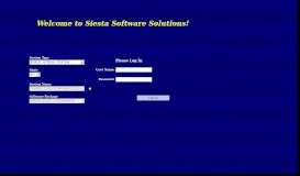 
							         Siesta Software Solutions - Customer Login								  
							    