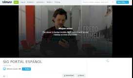 
							         SIG PORTAL ESPANOL on Vimeo								  
							    