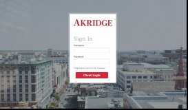 
							         Sign In - Akridge								  
							    