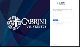 
							         Sign In - Cabrini University								  
							    