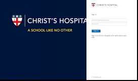 
							         Sign In - Christ's Hospital								  
							    