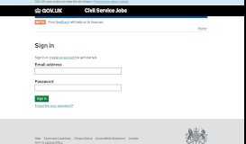 
							         Sign in - Civil Service Jobs - GOV.UK								  
							    