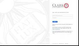 
							         Sign In - Clark University								  
							    