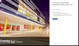 
							         Sign In - Coventry University								  
							    