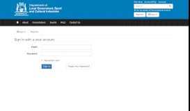 
							         Sign In - Customer Portal - Department of Local Government, Sport ...								  
							    