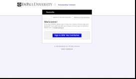 
							         Sign In - DePaul University Scholarship Application								  
							    