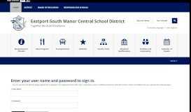 
							         Sign In - Eastport-South Manor Central School District								  
							    