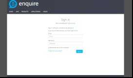 
							         Sign in - Enquire Developer Portal								  
							    