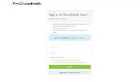 
							         Sign In - First Choice Health								  
							    