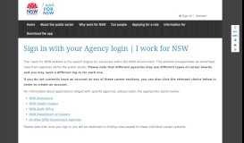 
							         Sign In - I work for NSW - NSW Government								  
							    