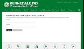
							         Sign In - Kennedale ISD								  
							    