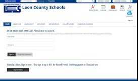 
							         Sign In - Leon County Schools								  
							    
