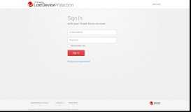 
							         Sign In - Lost Device Protection - Trend Micro								  
							    