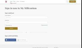 
							         Sign In : Millennium Hotels and Resorts								  
							    