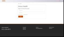 
							         Sign In - My Union Health								  
							    