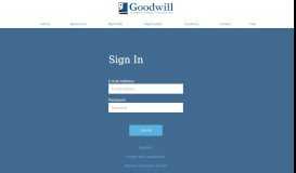 
							         Sign In - MyGoodwill Donation								  
							    