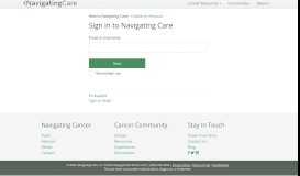 
							         Sign In - Navigating Care								  
							    
