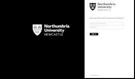 
							         Sign In - Northumbria University								  
							    
