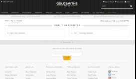 
							         Sign in or Register - | Goldsmiths								  
							    