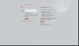 
							         Sign In | Register - Halliburton								  
							    