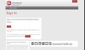 
							         Sign In · Rockwell Automation PartnerNetwork Portal								  
							    