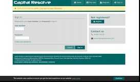 
							         Sign in - Self Service Portal - Capital Resolve Ltd								  
							    
