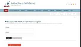 
							         Sign In - Stafford County Public Schools								  
							    