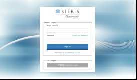 
							         Sign in - Steris								  
							    